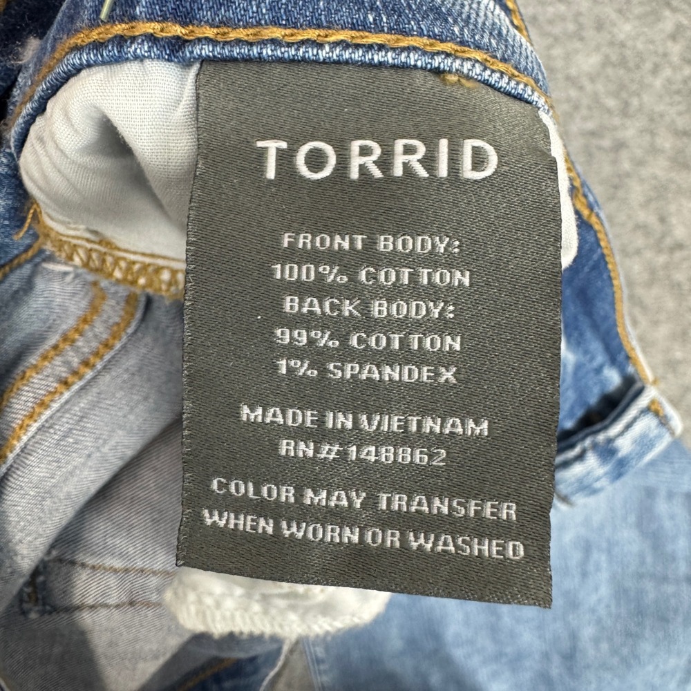 Torrid High-Rise Baggy Wide Leg Jeans Light Wash Blue Denim 20R 43865785 - Picture 5 of 11